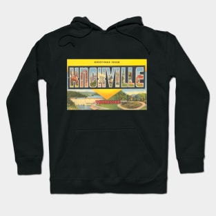 Greetings from Knoxville Tennessee, Vintage Large Letter Postcard Hoodie